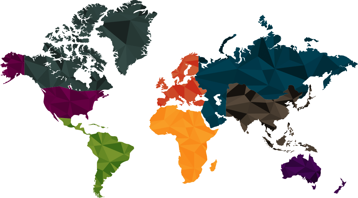 World map of international campers at WeHaKee Camp for Girls