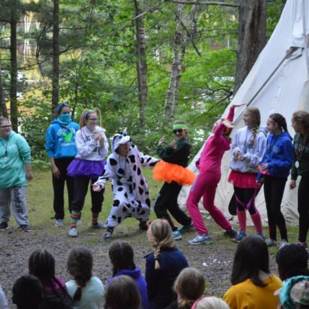 Dressing up at WeHaKee Camp for Girls