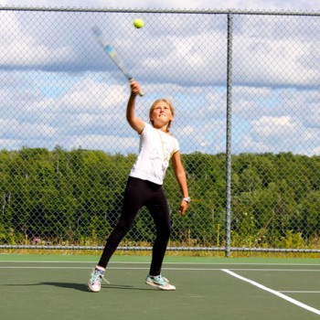 Tennis match at WeHaKee Camp for Girls