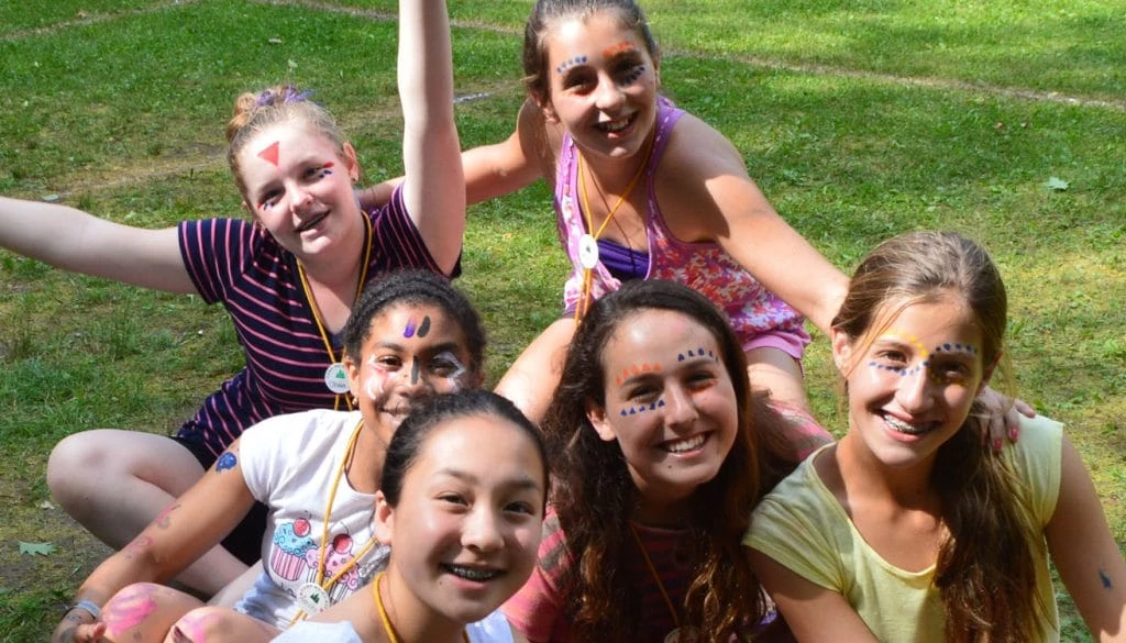 WeHaKee campers with painted faces