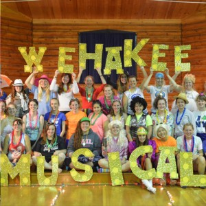 Campers presenting the WeHaKee musical