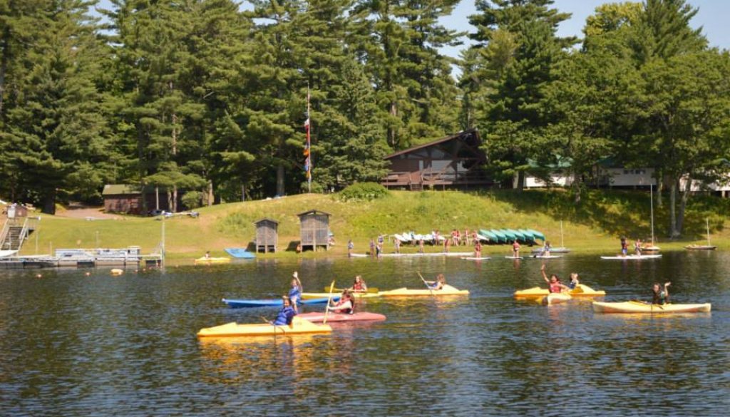 Staff going kayaking at WeHaKee Camp for Girls.