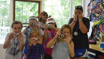 Photography class at WeHaKee Camp for Girls.