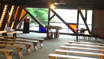 WeHaKee Camp for Girls Chapel on the inside.