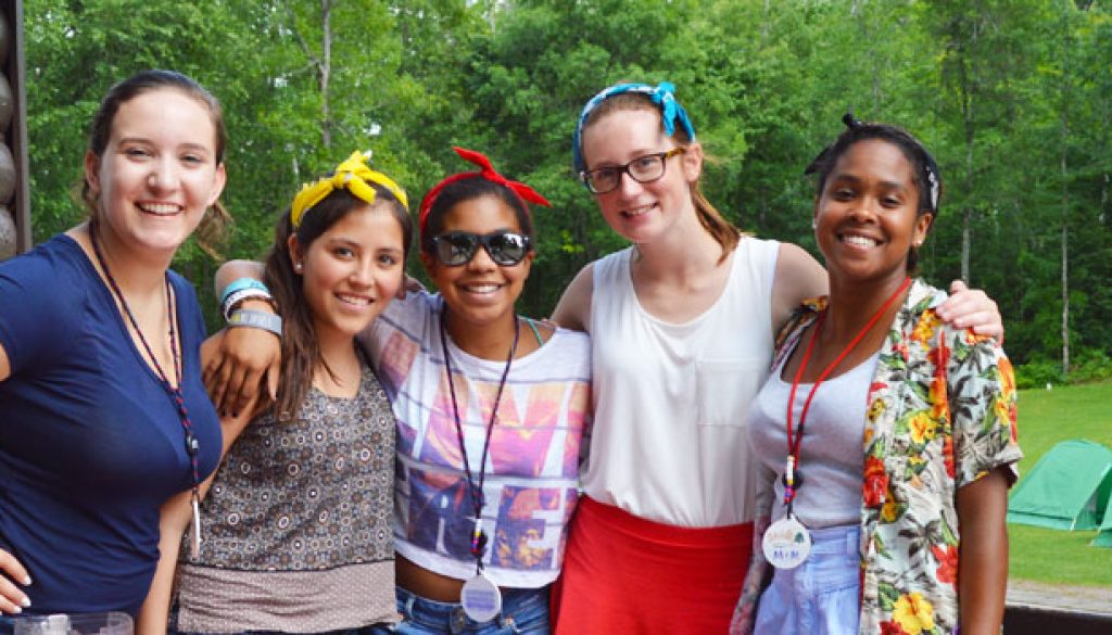 2017 Campers friends at WeHaKee Camp for Girls.