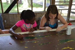 Campers Making Crafts