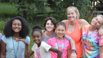 WeHaKee Camp for Girls campers in the outdoors.