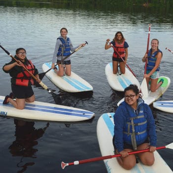 Paddle Boarding At WeHaKee Camp for Girls