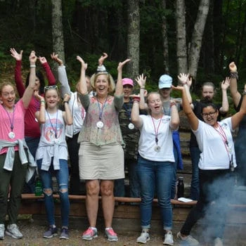 Singing & goofing off during Family Camp