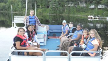 Campers in Boat