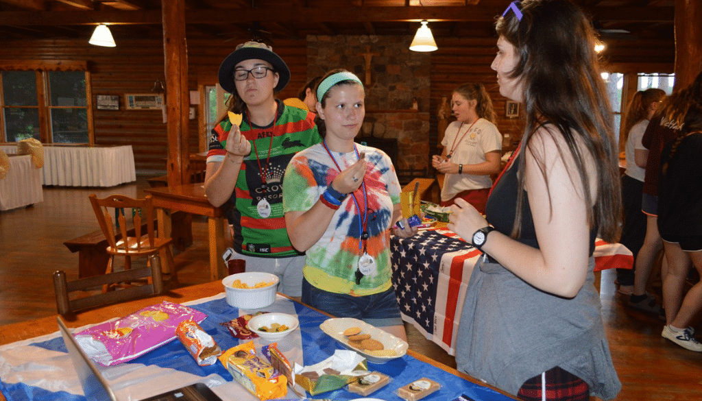 Campers Eating Food