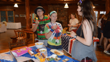 Campers Eating Food