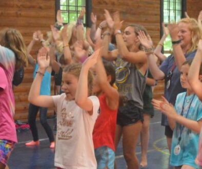 A dance party at Wehakee Camp for Girls.