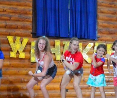 Wehakee Camp for Girls campers in drama theater.