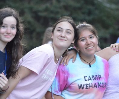 WeHaKee Camp For Girls, campers making lasting friendships.