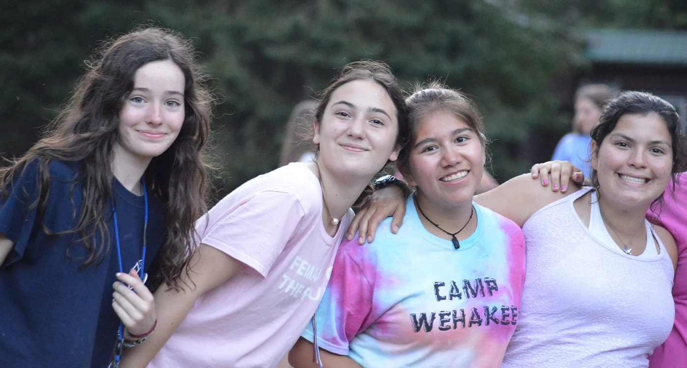 WeHaKee Camp For Girls, campers making lasting friendships.