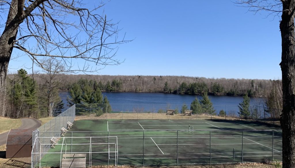 WeHaKee Camp for Girls tennis court pre-summer