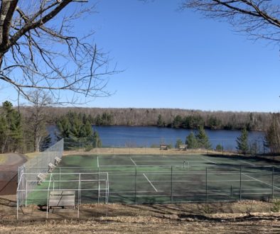WeHaKee Camp for Girls tennis court pre-summer