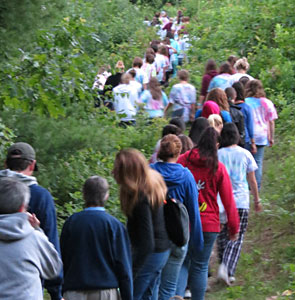 WeHaKee hiking to the teepee